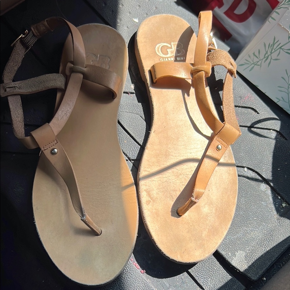 Gianvito Rossi Tan Leather Sandals